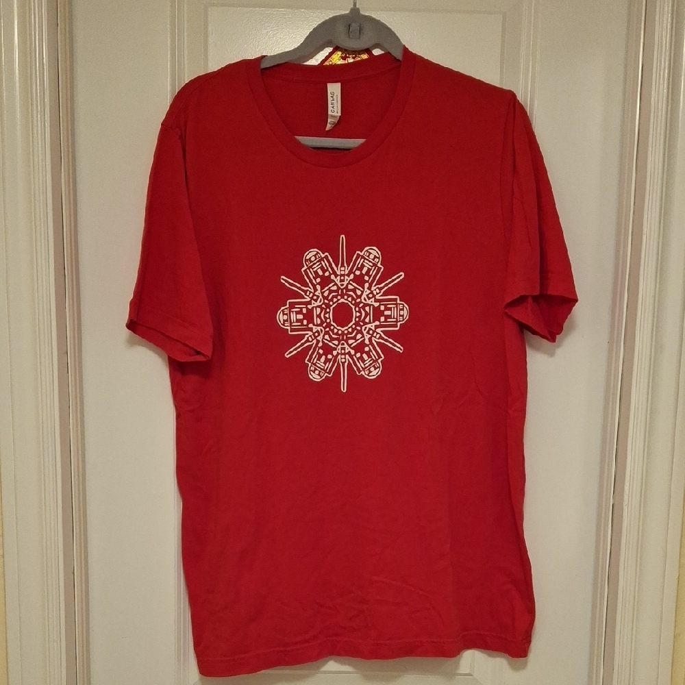 *3/$25 Robot Snowflake Star Wars-esque Tshirt
